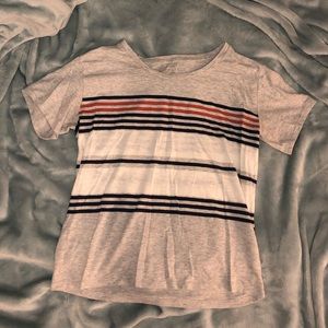 XS Striped Cropped T-Shirt
